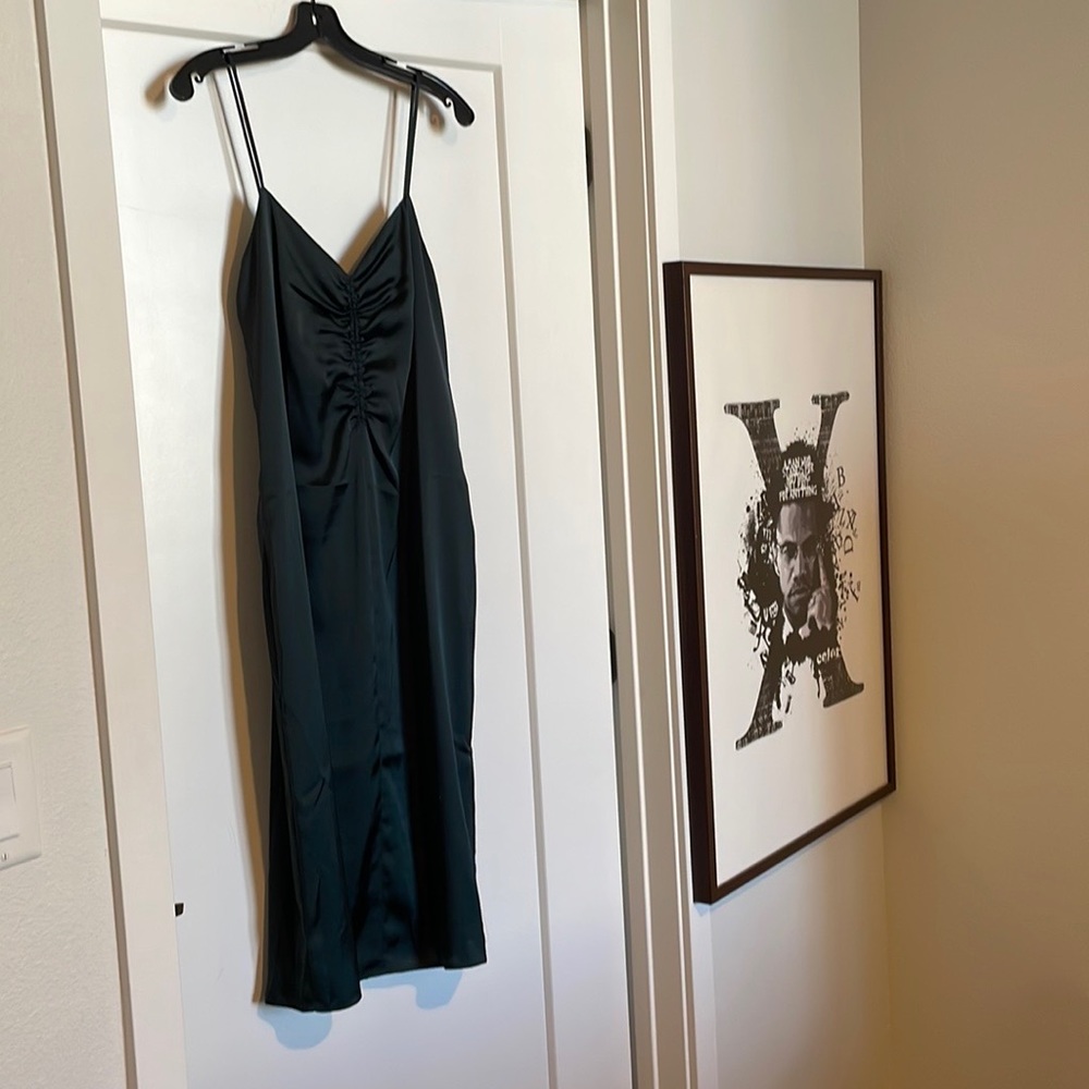 Brand new. Never worn. Express midi dress. Silk feeling material.